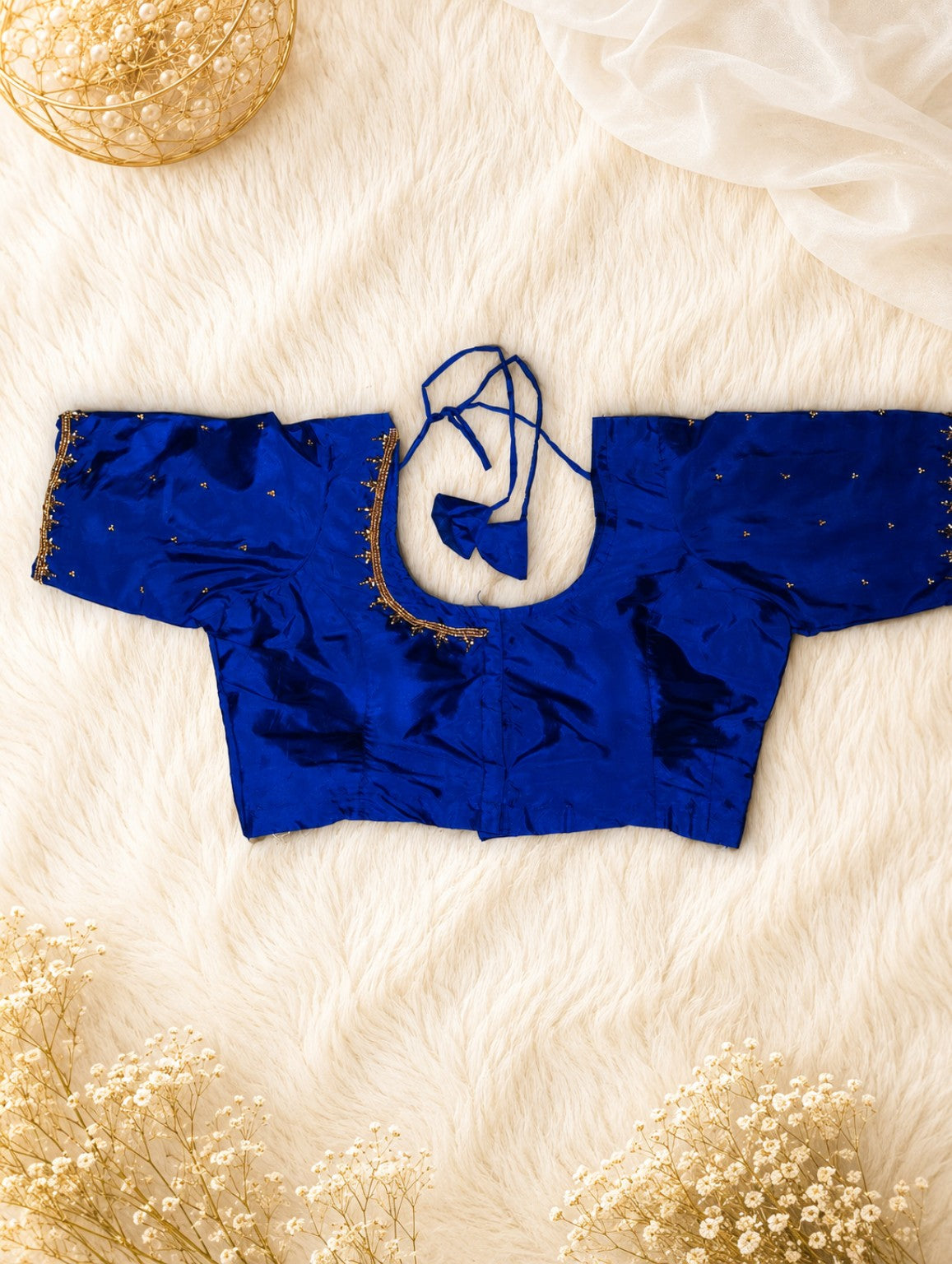 Royal Blue Silk Blouse (by The Last Stop)