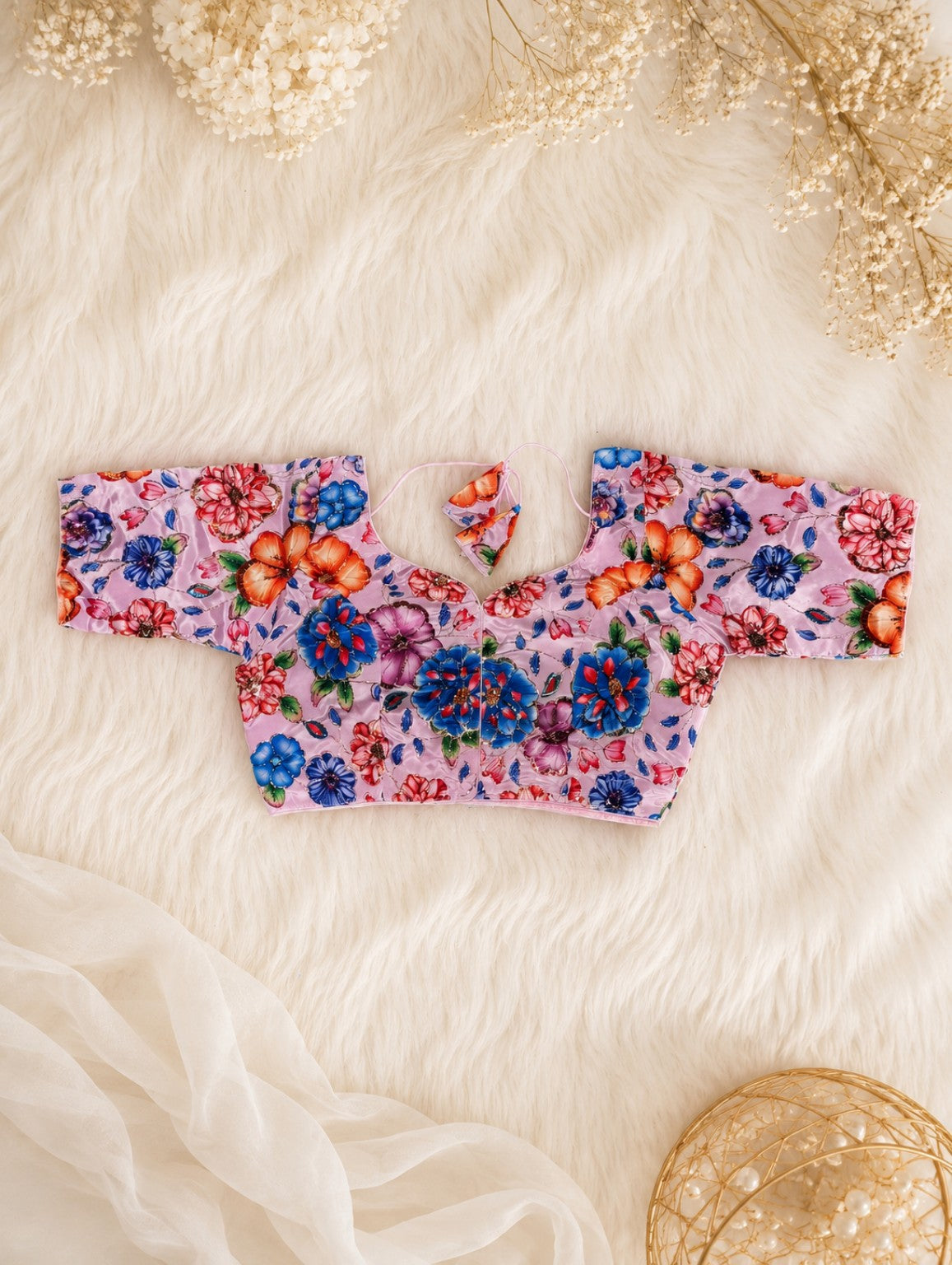 Lavender Floral Printed Blouse (by The Last Stop)